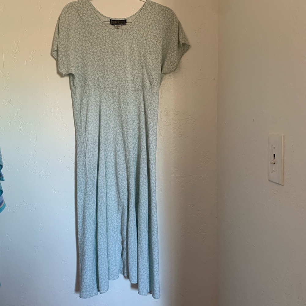 Mint floral maxi dress